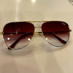 Quay High Key Aviator Gold/Brown Fade